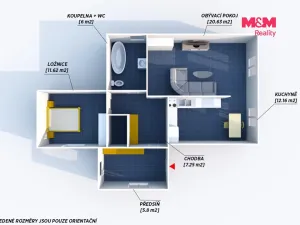 Pronájem rodinného domu, Zemětice, 63 m2