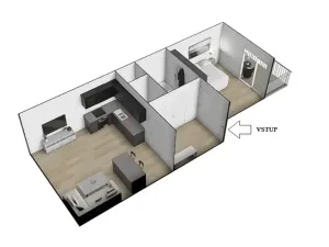 Pronájem bytu 2+kk, Brno, Letní, 56 m2