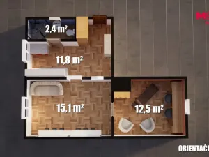Prodej bytu 2+1, Velké Březno, Děčínská, 43 m2