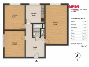 Pronájem bytu 3+1, Vlašim, Jana Masaryka, 74 m2