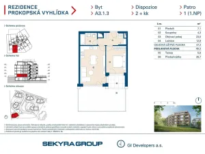 Prodej bytu 2+kk, Praha - Jinonice, Radlická, 47 m2