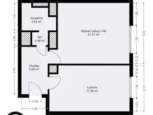 Pronájem bytu 2+kk, Praha - Vršovice, Vršovická, 49 m2