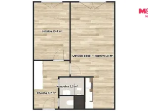 Pronájem bytu 2+kk, Lysá nad Labem - Litol, Na Vysoké mezi, 42 m2