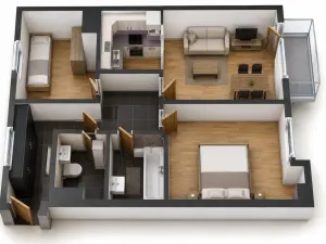 Pronájem bytu 3+kk, Praha - Hlubočepy, Geologická, 57 m2