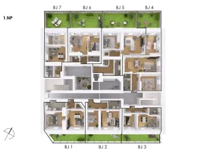 Prodej bytu 2+kk, Postupice, Blanická, 67 m2