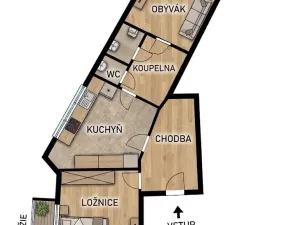 Prodej bytu 2+1, Hradec Králové - Nový Hradec Králové, třída Edvarda Beneše, 65 m2