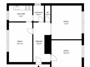 Prodej bytu 3+1, Brno, Kleštínek, 62 m2