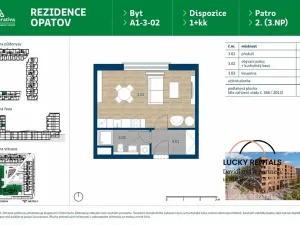 Pronájem bytu 1+kk, Praha - Chodov, Horynova, 32 m2