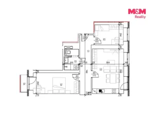 Prodej bytu 3+kk, Milovice - Mladá, Višňová, 65 m2