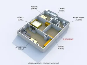 Prodej bytu 2+1, Klatovy, Hálkova, 56 m2