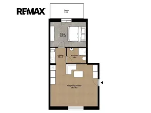 Pronájem bytu 2+kk, Plzeň, Kotíkovská, 47 m2