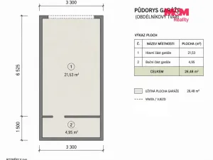 Prodej garáže, Šlapanice, Brněnská Pole, 26 m2