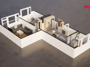 Pronájem bytu 2+1, Bílina, Sídliště Za Chlumem, 60 m2