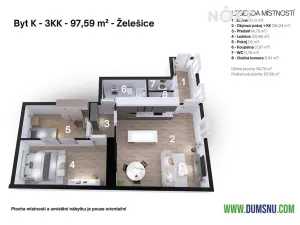 Prodej bytu 3+kk, Želešice, 24. dubna, 97 m2
