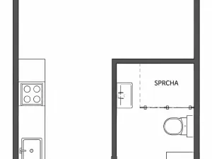 Pronájem bytu 1+kk, Praha - Smíchov, Rozkošného, 16 m2