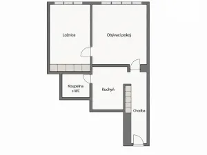 Pronájem bytu 2+1, Praha - Podolí, Podolská, 46 m2