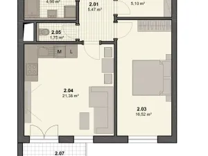 Pronájem bytu 2+kk, Ostrava, Jantarová, 58 m2