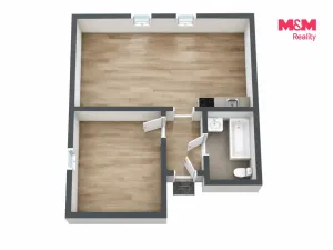 Prodej bytu 2+kk, Hájek, 44 m2