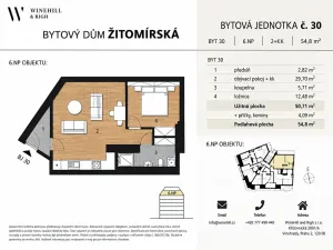 Pronájem bytu 2+kk, Praha - Vršovice, Žitomírská, 58 m2
