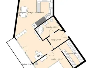 Prodej bytu 2+kk, České Budějovice, Rudolfovská tř., 96 m2