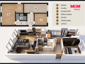 Prodej bytu 3+1, Beroun - Beroun-Město, Kpt. Jaroše, 71 m2