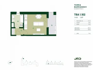 Prodej bytu 1+kk, Praha - Hlubočepy, Silurská, 32 m2