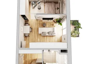 Prodej bytu 2+kk, Milovice, Topolová, 45 m2