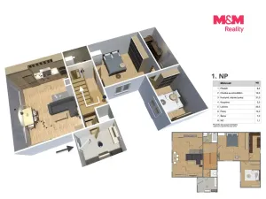 Prodej rodinného domu, Měchenice, V Luhu, 131 m2
