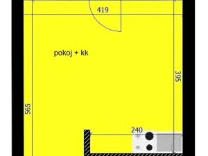 Pronájem bytu 1+kk, Velký Osek, Revoluční, 23 m2