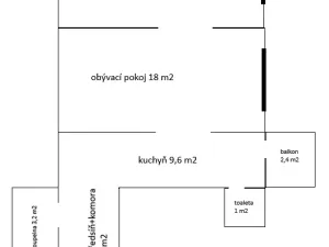 Prodej bytu 2+1, Praha - Libeň, Na Rokytce, 58 m2