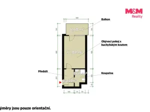 Prodej bytu 1+kk, Praha - Prosek, Čakovická, 27 m2