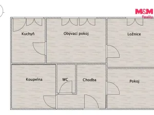 Pronájem bytu 3+1, Praha - Prosek, Jablonecká, 69 m2