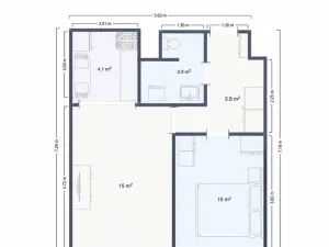 Prodej bytu 2+kk, Praha - Braník, Novodvorská, 40 m2
