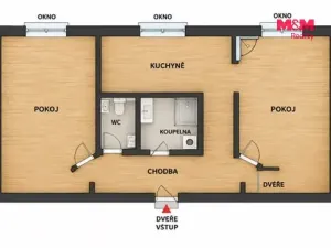 Prodej bytu 2+1, Jablonec nad Nisou, Budovatelů, 60 m2