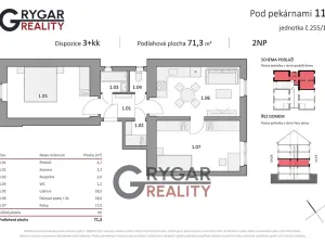 Prodej bytu 3+kk, Praha - Vysočany, Pod pekárnami, 71 m2