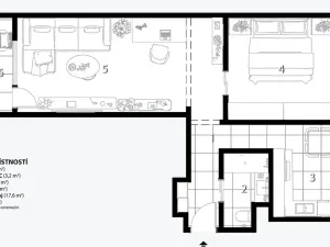 Pronájem bytu 2+1, Brno, Družstevní, 55 m2
