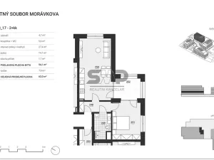 Prodej bytu 2+kk, Vyškov, Morávkova, 54 m2