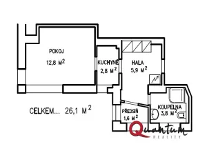 Pronájem bytu 1+kk, Praha - Košíře, Nad Turbovou, 26 m2