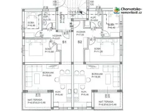 Prodej bytu 3+kk, Povile, Chorvatsko, 53 m2