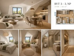 Prodej bytu 3+kk, Praha - Košíře, Nad zámečkem, 60 m2