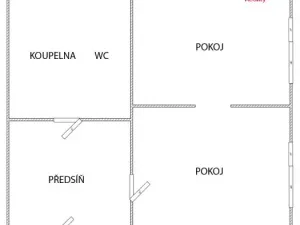 Pronájem bytu 2+kk, Neratovice, Jedová, 43 m2