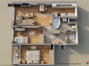 Prodej bytu 3+kk, Praha - Petrovice, Rezlerova, 64 m2