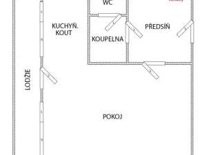 Prodej bytu 1+kk, Pardubice - Polabiny, Lidická, 36 m2
