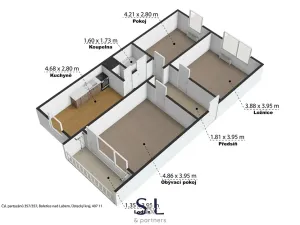 Pronájem bytu 3+1, Děčín, Čsl. partyzánů, 75 m2
