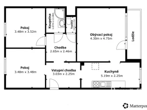 Pronájem bytu 3+1, Ústí nad Labem - Krásné Březno, Vojanova, 78 m2