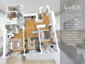 Prodej bytu 3+1, Praha - Dejvice, Zelená, 125 m2