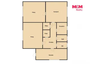 Prodej rodinného domu, Veselí nad Lužnicí - Veselí nad Lužnicí I, Weisova, 95 m2