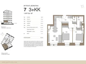 Prodej bytu 3+kk, Praha - Vršovice, Na spojce, 73 m2