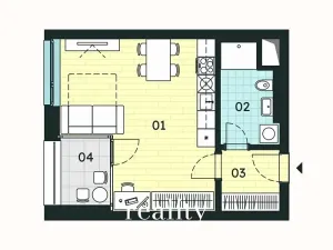 Prodej bytu 1+kk, Znojmo, 35 m2