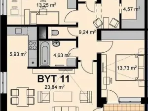 Prodej bytu 3+kk, Chrudim, Václavská, 84 m2